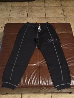 TLF Black Jogger Sweatpants with Zipper Pockets